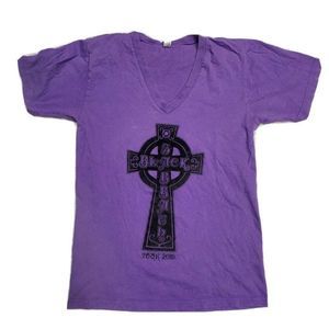 Women's Black Sabbath Velvet Cross Concert T-Shirt